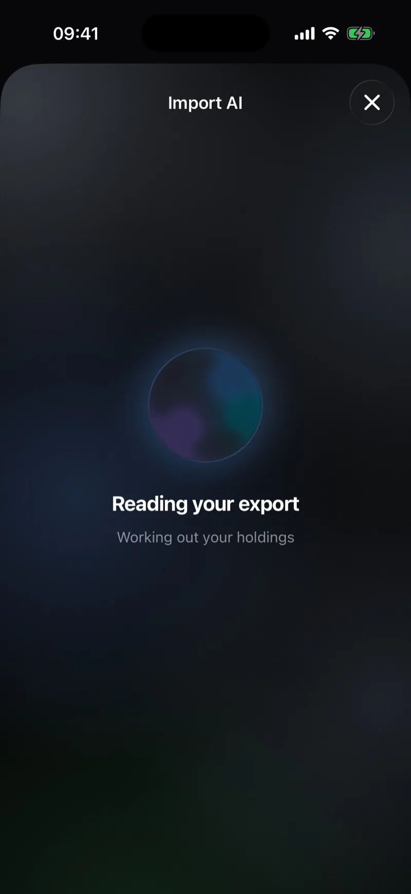 Netaro reading the export and working out holdings